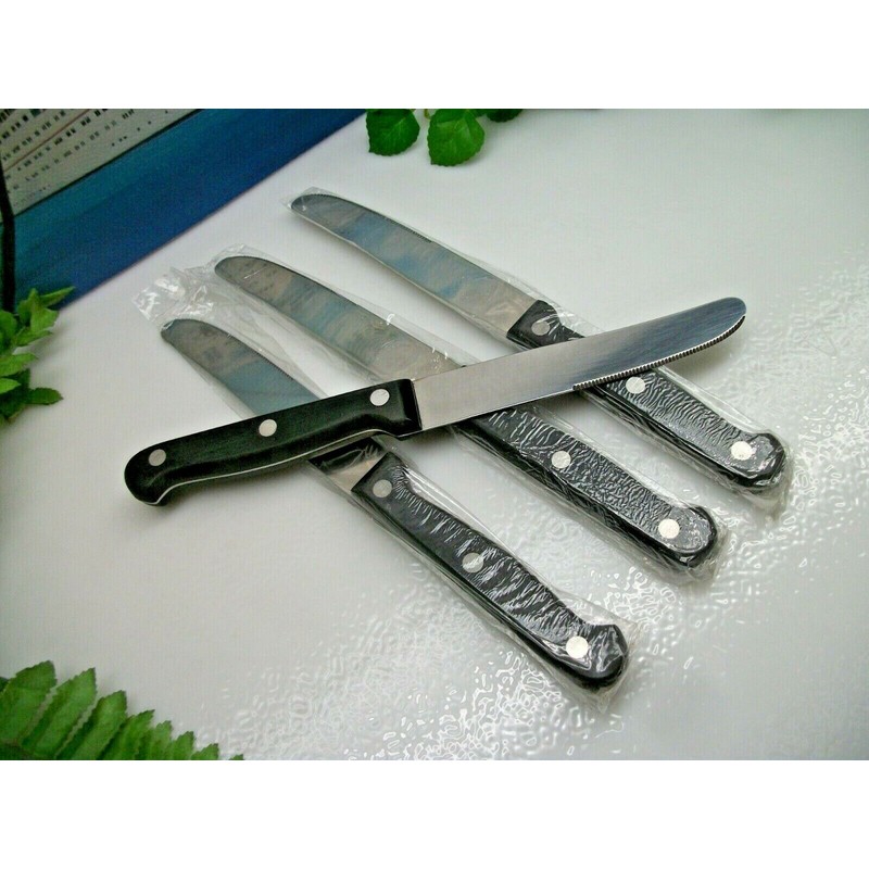 Ronco 4 Ronco SHOWTIME Full Tang Stainless Steel & Wood