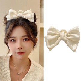 MISS FANCY Ribbon Hair Clip, Large Bow, Princess Hairpin, Hair Arrangement, Hair Ornament, Women's Fashion, Hair Clip, Korean Style, Simple, Elegant, Hair Claw, Hair Accessory, Kids, Adult, Work,
