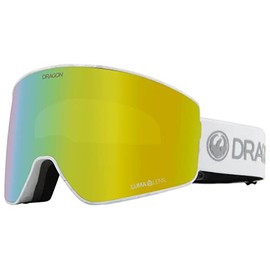 Dragon Unisex Snowgoggles PXV2 with Bonus Lens - Carrara with Lumalens Gold Ion + Lumalens Amber, Medium