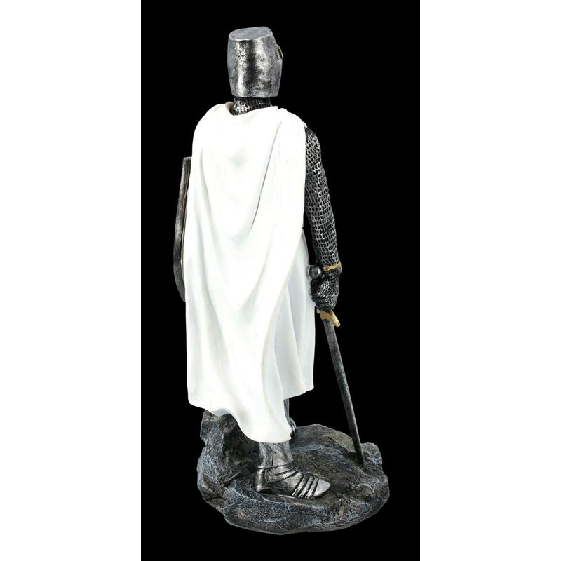 White Knight Templar Figure with Shield and Sword | Templar