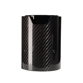 Bielpord 2.5-Inch Inlet 2.5-Inch Outlet Car Exhaust Tips Stainless Steel Carbon Fiber Tailpipe Exhaust Pipe Tail Throat Tail Pipe