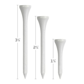 Izzo Playeras 1.75, Camisetas De Golf Madera Pulgadas Blanco 200 Unidades Hombre, Blanco (White), 4.4 Cm