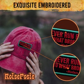 Roiseposie Never Run Back to What Broke You Patch, color negro, 3 pulgadas para planchar o coser bordado, parches feministas para ropa, mochilas, sombreros, jeans, parches bordados para niñas y