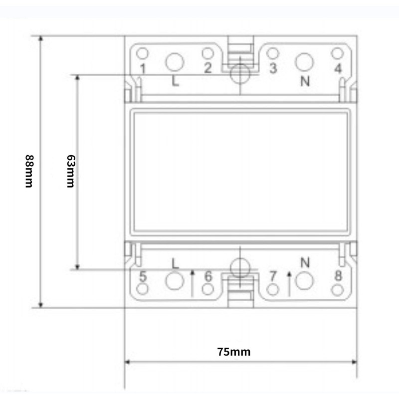Walfront - KWh Meter Medidor eléctrico, monofásico 4P LED Din