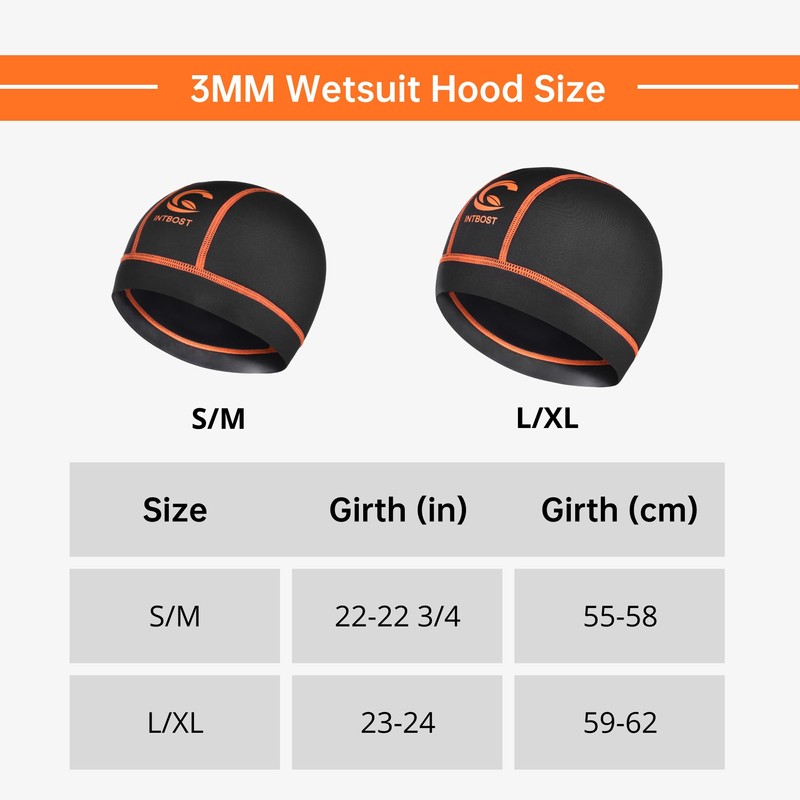 Intbost 3mm Wetsuit Beanie for Men Keep Warm in Cold