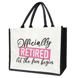 lamocho Retirement Tote Bags, Retirement Gifts for Women Colleague Coworker Teacher, Farewell Gifts Reusable Grocery Beach Bag Shopping Handbag -16