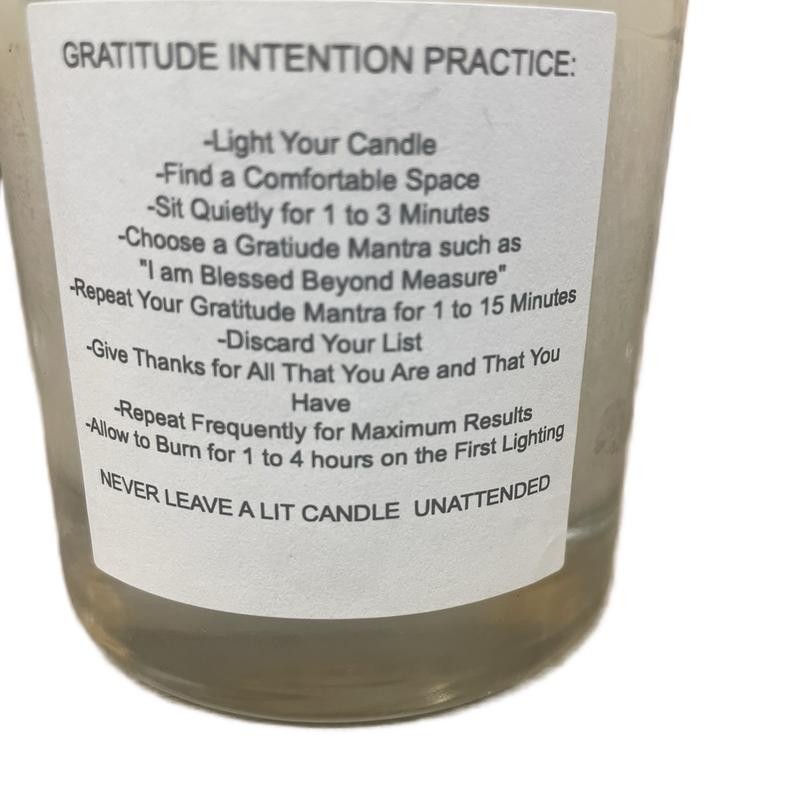 Gratitude Intention Candle - Size: 14 ounce