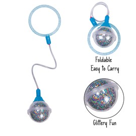 KESS Ice Hopper (Colors Will Vary) - Glitter Filled Hopper Ball - Fun Way to be Active - Aids in Coordination
