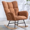 Phore Nursery Rocking Chair Teddy Upholstered Glider Rocker with High