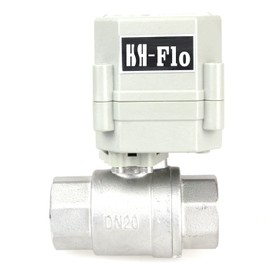 HSH-Flo 1/2" 3/4" 1" 2" 2 Way 12V/24VAC/DC 110V/230VAC Stainless Steel Electrical Motorized Ball Valve (110-230VAC, 3/4 Inch)