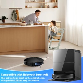 VIEWALL VIEWALL Zubeh?r f1r Roborock Saros 10R Staubsauger,1 Hauptb1rsten,2 HEPA-Filter,6 Staubbeutel,4 Wischt1cher,4 Seitenb1rsten(Schwarz),1 B1rste,1 Schraubendreher,20 pcs Ersatzteilset