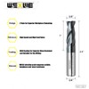 WEXWE Tools 2 Flute Carbide End Mills, Square Milling Cutter