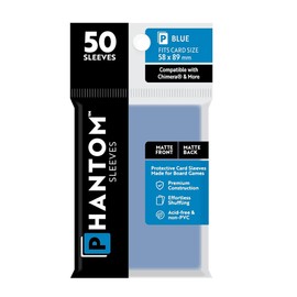 Phantom Sleeves: Matte/Matte: Chimera + (Size: Blue) - 50 Count - Acid-Free & Non-PVC - Made by Capstone Games