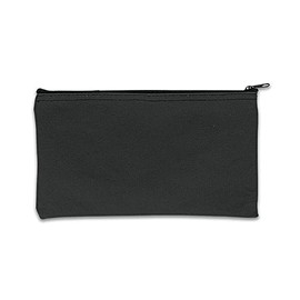 14 oz Black Canvas Zipper Bag- 12 x 8 - Compact Zipper Pouch - Multipurpose Utility Bag - Tool Bag - Pack of 7