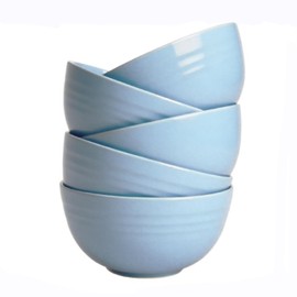 ZQtyf Unbreakable Cereal Bowl, 5.9 inch Set of 5 Reusable Bowls - Microwave & Dishwasher Safe, Perfect for Salad, Soup and Rice Oatmeal Desserts - BPA Free, Healthy & Eco-Friendly (Blue)