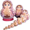 YAKELUS professionelle Matrjoschka-Marke 10 Stücken Matroschka, Matruschka, Matrjoschka,Russian Nesting Dolls,10-TLG
