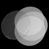 YIXNSW Pack of 20 10 cm Acrylic Glass Plate, Round,