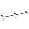 SERENITA 74.5" Super Long Industrial Pipe Clothing Rack 73 inch,