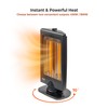 Comfort Zone Oscillating Portable Space Heater, Flat Panel, Halogen, Infrared,