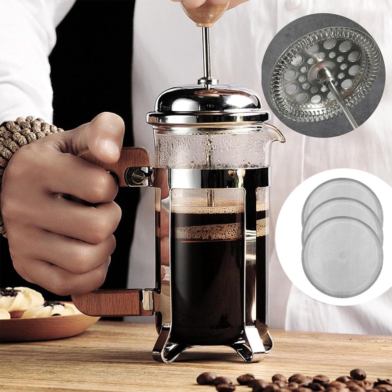 dinghaole 3 Pack French Press Cafetiere Coffee Filter Mesh, Cafetiere