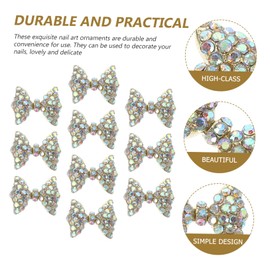 Mikinona 2sets DIY Manicure Tools Alloy Nail Charms Nail Art Decor French Tip Wraps Jewelry Decors Manicure Accessories 10pcs*2