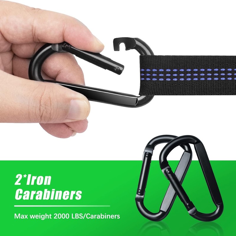 Adjustable Hammock Straps,2Pcs 6.5FT Lightweight Tree Straps with 6 Loops