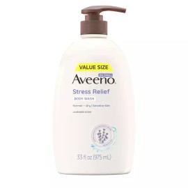 Aveno 여성용 아베노 스트레스 해소 바디 워시 진정 라벤더 향 프리바이오틱 오트 민감성 건성 피부용 클렌저 Abeeno Stress Relief Body Wash Soothing Lavender Scent Prebiotic Oat for Sensitive Dry Skin Facial Cleanser for Women [Lavender]
