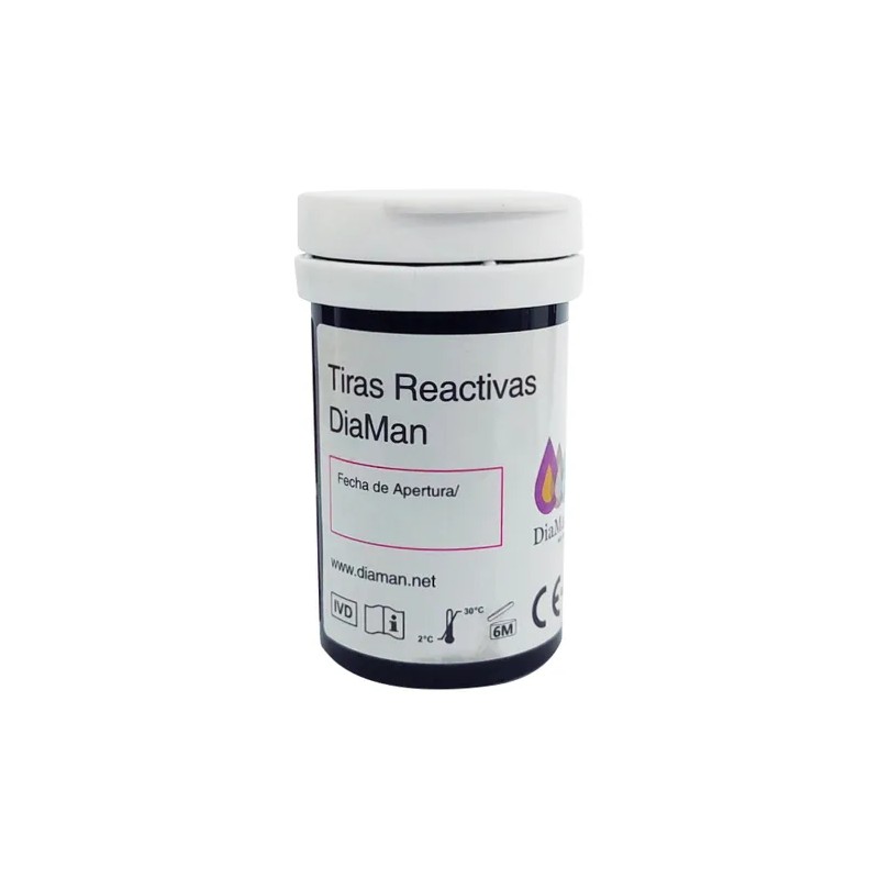 Tiras Reactivas Para Glucosa Diaman 50 Piezas