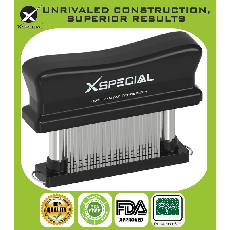 XSpecial Meat Tenderizer Tool 48 Blades Stainless Steel - Kitchen