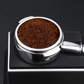 54mm Coffee Portafilter, Stainless Steel Coffee Portafilter 2 Ears Detachable Filter Holder Portafilter Fits for Nuova Coffee Machine, Extracts Two Cups of Coffee (Black)