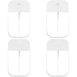 Rimoev 4 PCS Clear Spray Bottles, Portable Card Spray Bottles, 50 ML Refillable Plastic Perfume Atomizer Vials, Suitable Perfume, moisturizing water, hand sanitizer