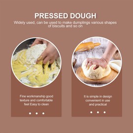 DOITOOL Tortilla Press 2Pcs Wood Tortilla Press, Dumpling Skin Maker Presser Traditional Wood Dough Presser Tortilla Sope Maker, Heavy Duty Tortilla Machine, Round Drink Dispenser