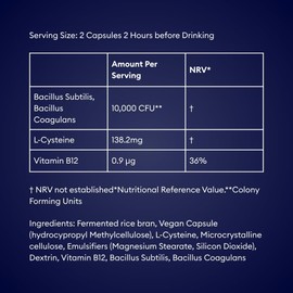Myrkl, Unique Formula Helps Reduce Tiredness and Fatigue | Probiotics, L Cysteine, and Vitamin B12 Helps with Morning Energy | Food Supplement, Natural, Vegan, 30 Capsules