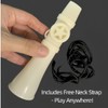 Kazoo for Adults, Ivory White ABS Humming Instrument with Lanyard