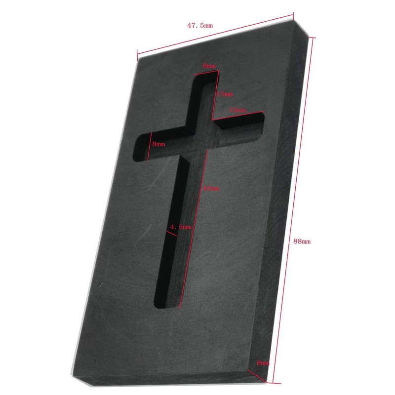 LLF Cross Casting Ingot Metal Scrap Refining Gold Silver Cross