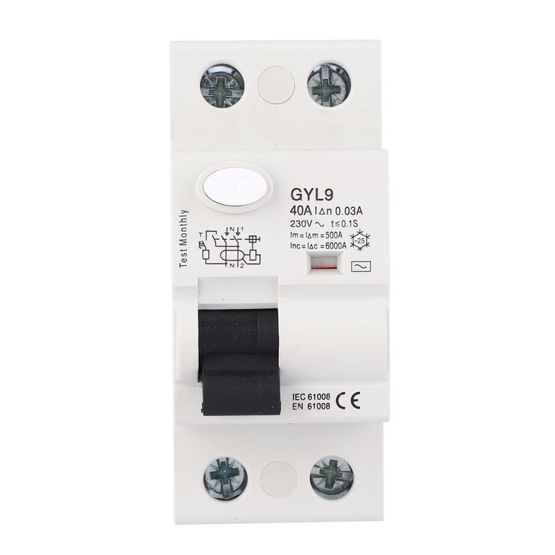 GYL9 2P 230VAC RCCB Residual Current Circuit Breaker Leakage Protector