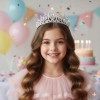 10 Coronas De Princesa De Cristal Plateado, Tiaras A Granel
