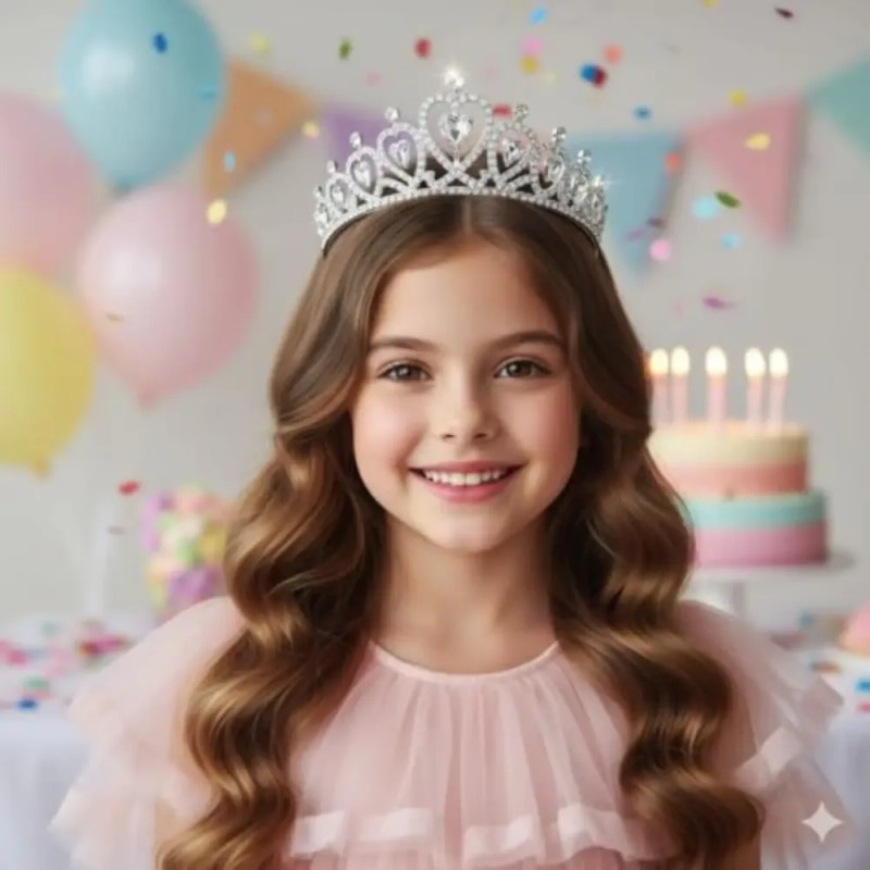 10 Coronas De Princesa De Cristal Plateado, Tiaras A Granel