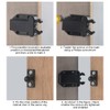 6 Pcs Touch Release Catch Latch ， Black Push-to-Open ABS