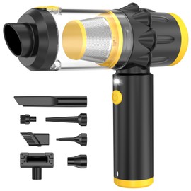 Lizjarol Handheld Car Vacuum Cleaner, 20000PA Vacuum Cordless with Brushless Motor, 4 in 1 Air Duster and Vacuum Cleaner with LED Light, Mini Hand Held Vacuum Rechargeable for Home, Car, Pet, Office