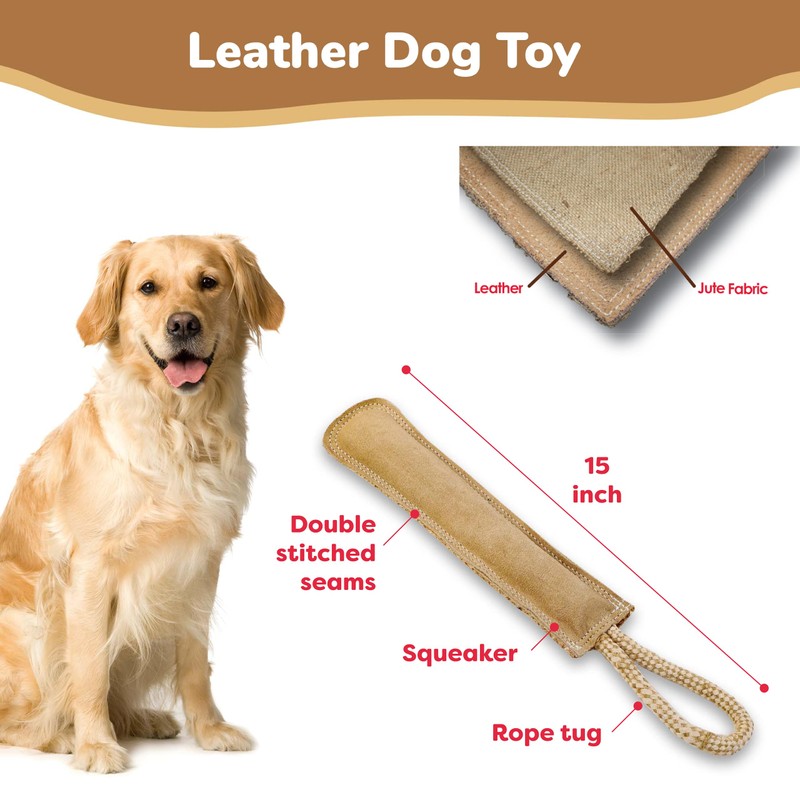 SPOT Dura-Fused Leather Retriever Dog Toy – Real Leather &