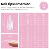 Beetles Puntas de Uñas Stiletto con Apex, 96 Piezas