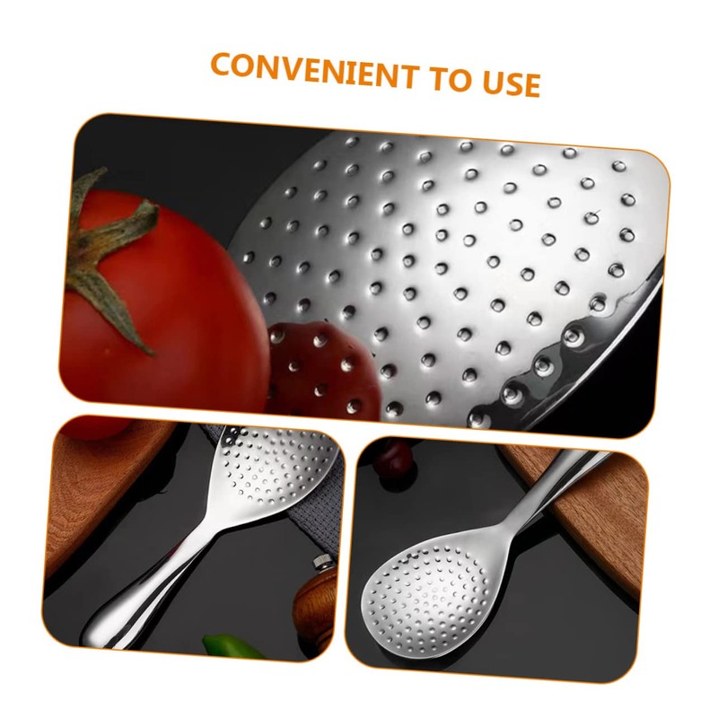 Alipis 2pcs Non-Stick Rice Spoon Paddle Thickened Metal Chinese Spoons