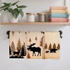 3PCS Wild Animal Deer Moose Bear Forest Camping Kitchen Towel