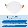 PATIKIL 3.9" Spring Ceiling Cover Plate, Recessed Light Trim Wall