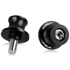 R QIANKONG 2pcs M6 Motorcycle Swing Arm Sliders Spools CNC Swingarm Arm Stand Screw Compatible with YZF R1 R3 R6 R25 R125 R6S 600R 750R(black)