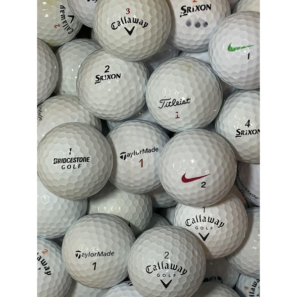 Iron Lake Balls Ltd Premium Brand Golf Balls Callaway TaylorMade Srixon Mint/A (USED not new) 12,24, 36,48,72,100 Pack Balls (24 Balls)