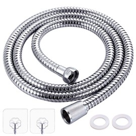 Caiery Shower Hose, 1.5 m Premium Stainless Steel Shower Hose, Flexible Shower Hose with Seals for Hand Shower, Hand Shower Head, 304 Stainless Steel