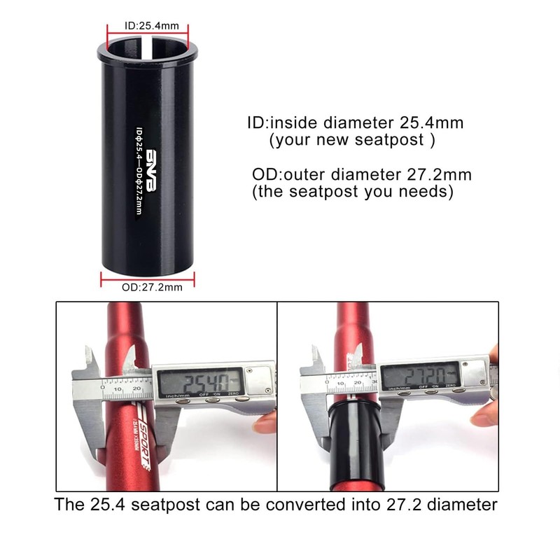 PLATTBK Seat Post Reducing Sleeves 100 mm Adapter Seat Post