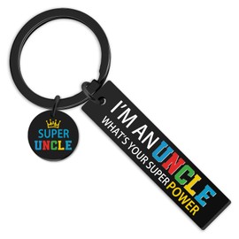 Best Uncle Gifts From Niece Nephew Unique Gifts For Uncles Super Uncle Keychain Happy Fathers Day Christmas Birthday Gift For Uncles Stocking Stuffers Ideas